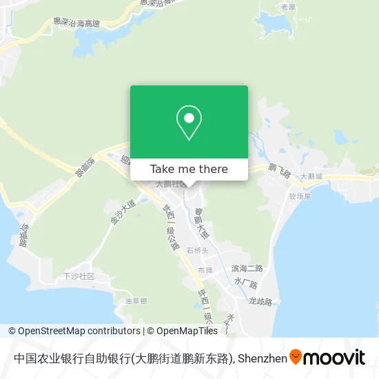 中国农业银行自助银行(大鹏街道鹏新东路) map