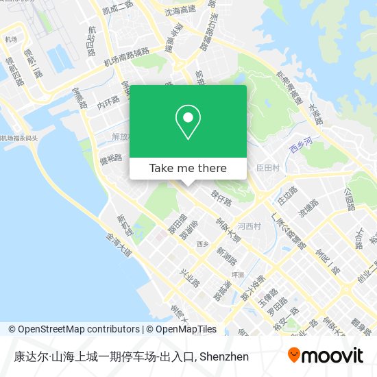康达尔·山海上城一期停车场-出入口 map
