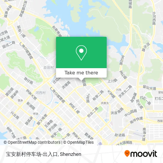 宝安新村停车场-出入口 map