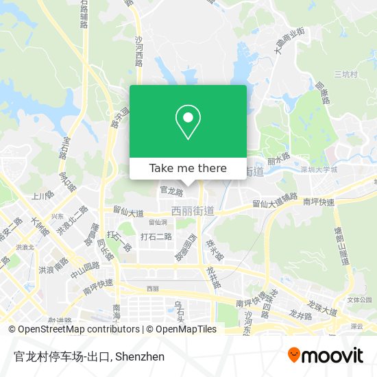 官龙村停车场-出口 map