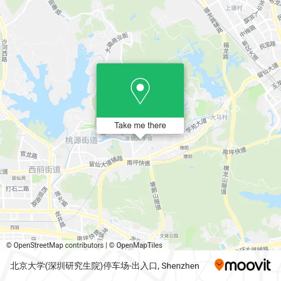 北京大学(深圳研究生院)停车场-出入口 map