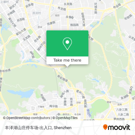丰泽湖山庄停车场-出入口 map