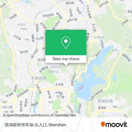 西湖新村停车场-出入口 map