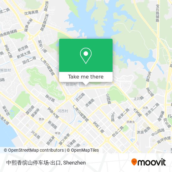 中熙香缤山停车场-出口 map
