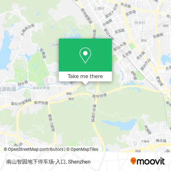南山智园地下停车场-入口 map