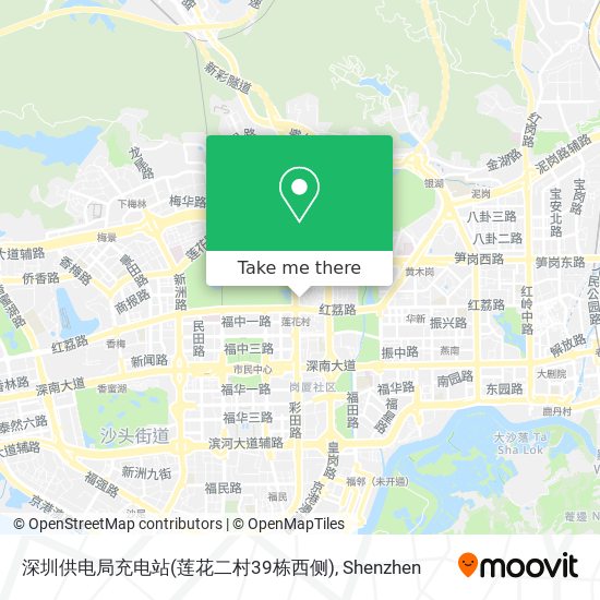 深圳供电局充电站(莲花二村39栋西侧) map