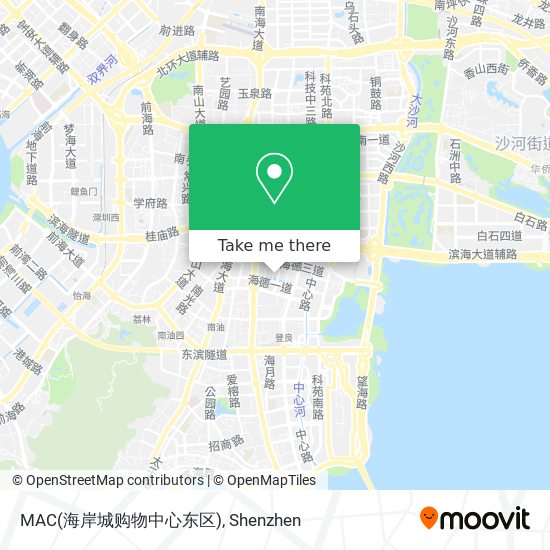 MAC(海岸城购物中心东区) map