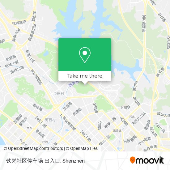 铁岗社区停车场-出入口 map