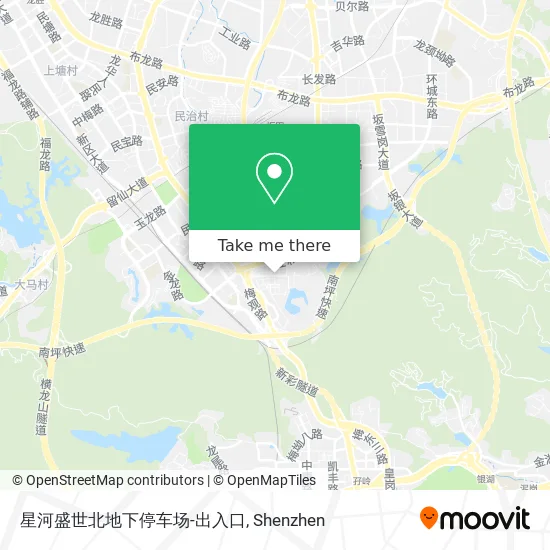 星河盛世北地下停车场-出入口 map