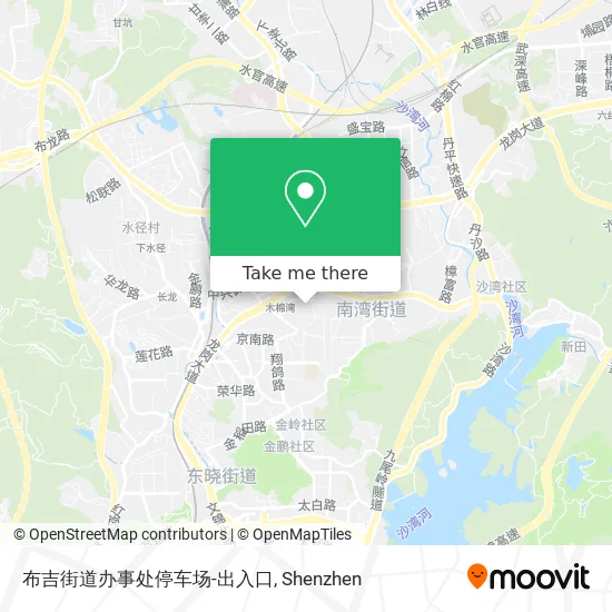 布吉街道办事处停车场-出入口 map