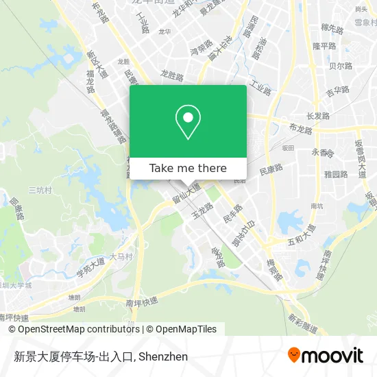 新景大厦停车场-出入口 map