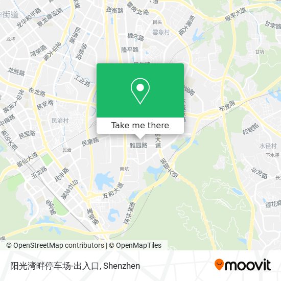 阳光湾畔停车场-出入口 map