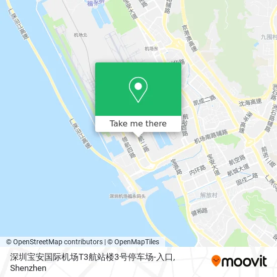 深圳宝安国际机场T3航站楼3号停车场-入口 map