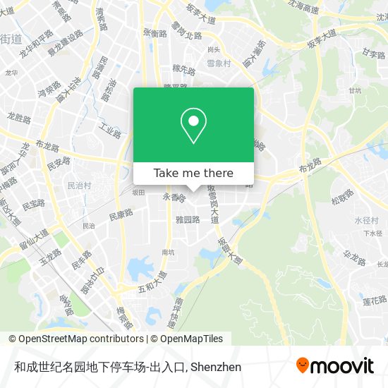和成世纪名园地下停车场-出入口 map