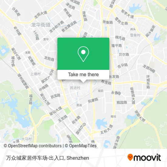 万众城家居停车场-出入口 map