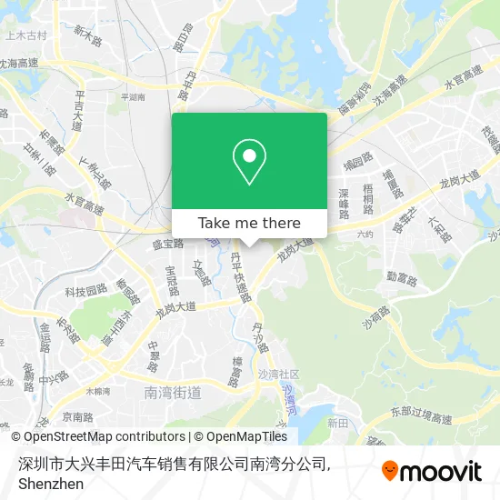 深圳市大兴丰田汽车销售有限公司南湾分公司 map