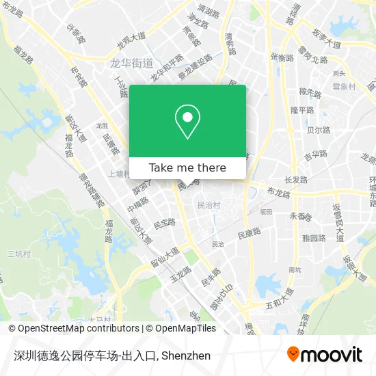 深圳德逸公园停车场-出入口 map