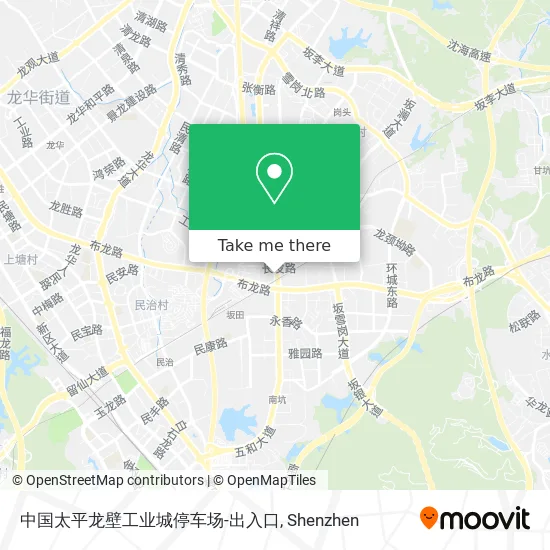 中国太平龙壁工业城停车场-出入口 map