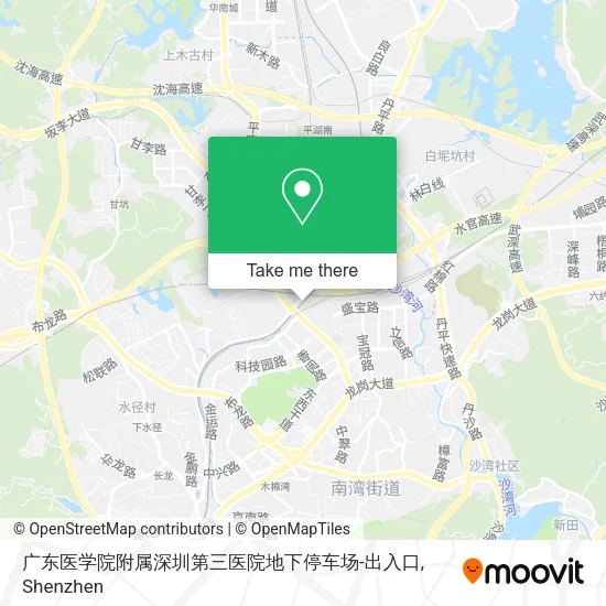 广东医学院附属深圳第三医院地下停车场-出入口 map