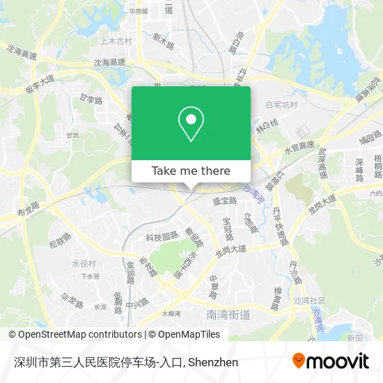 深圳市第三人民医院停车场-入口 map