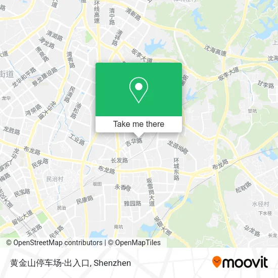 黄金山停车场-出入口 map