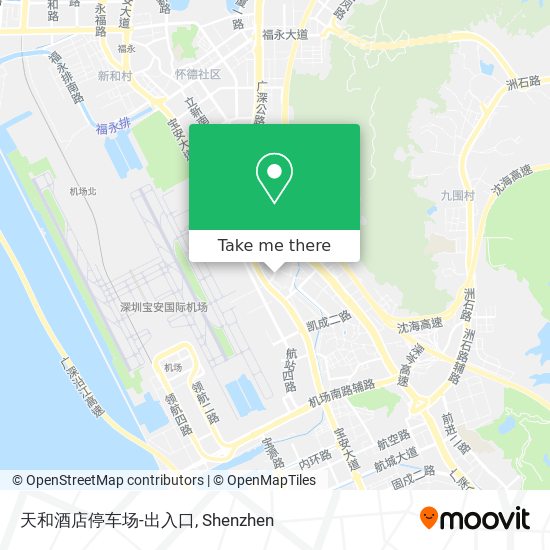 天和酒店停车场-出入口 map