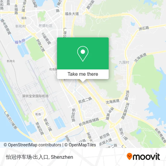 怡冠停车场-出入口 map