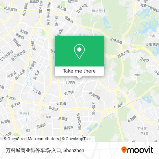 万科城商业街停车场-入口 map