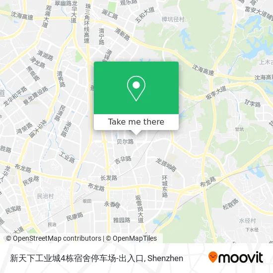 新天下工业城4栋宿舍停车场-出入口 map