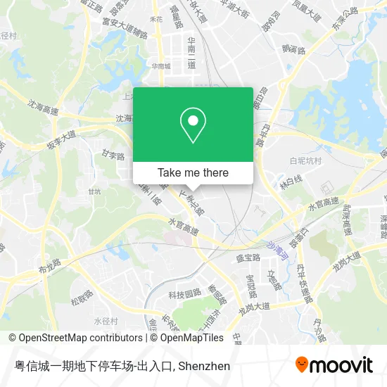 粤信城一期地下停车场-出入口 map