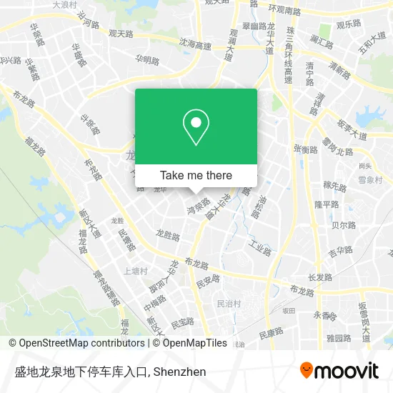 盛地龙泉地下停车库入口 map