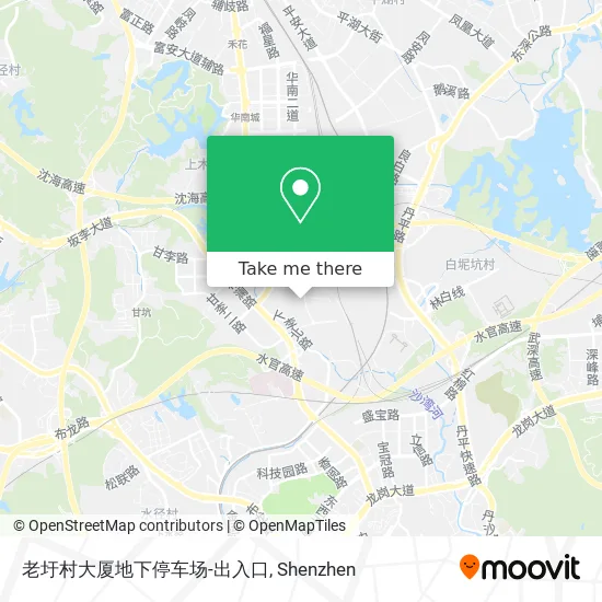 老圩村大厦地下停车场-出入口 map
