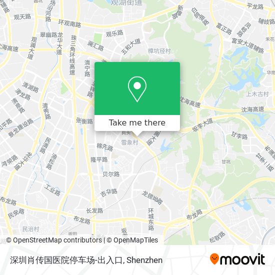 深圳肖传国医院停车场-出入口 map