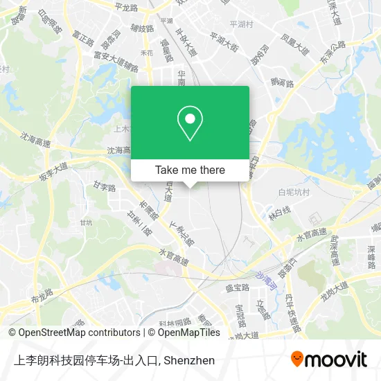 上李朗科技园停车场-出入口 map