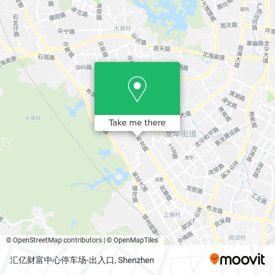汇亿财富中心停车场-出入口 map