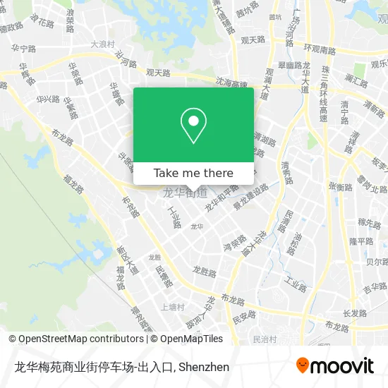 龙华梅苑商业街停车场-出入口 map