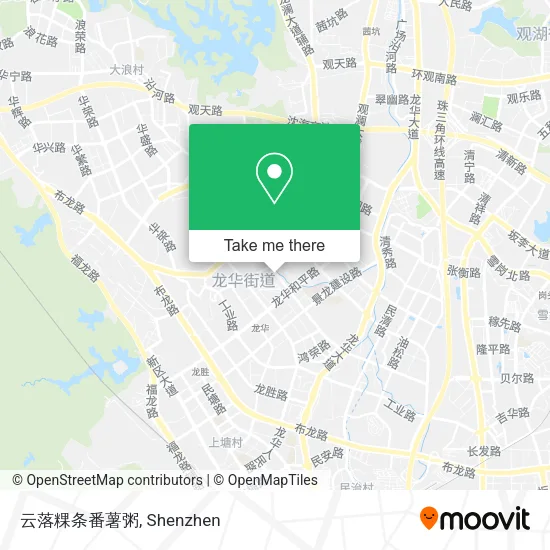 云落粿条番薯粥 map