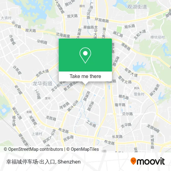 幸福城停车场-出入口 map