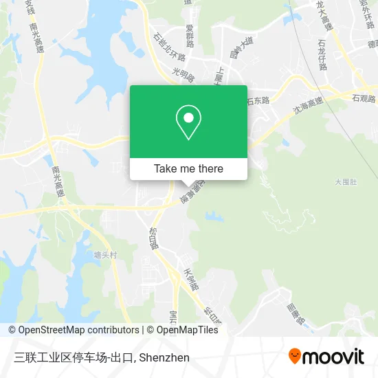 三联工业区停车场-出口 map