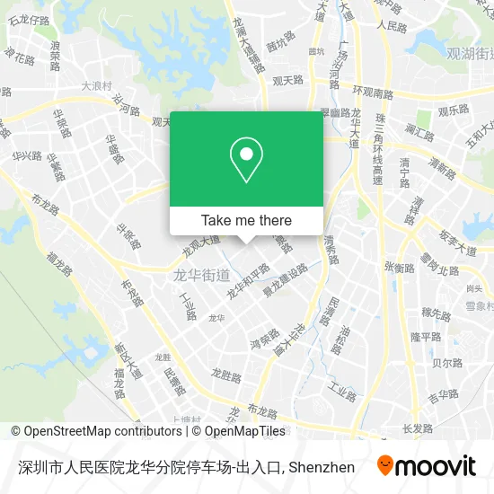 深圳市人民医院龙华分院停车场-出入口 map