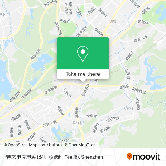 特来电充电站(深圳横岗时尚e城) map