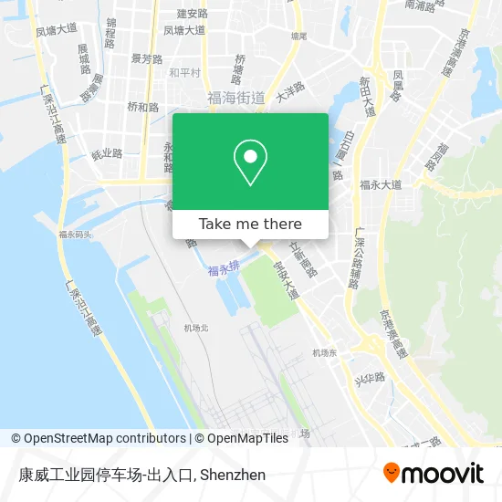 康威工业园停车场-出入口 map