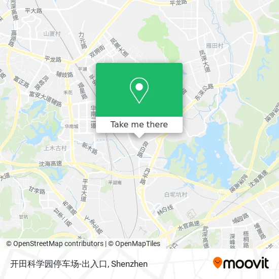 开田科学园停车场-出入口 map