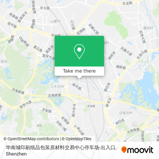 华南城印刷纸品包装原材料交易中心停车场-出入口 map