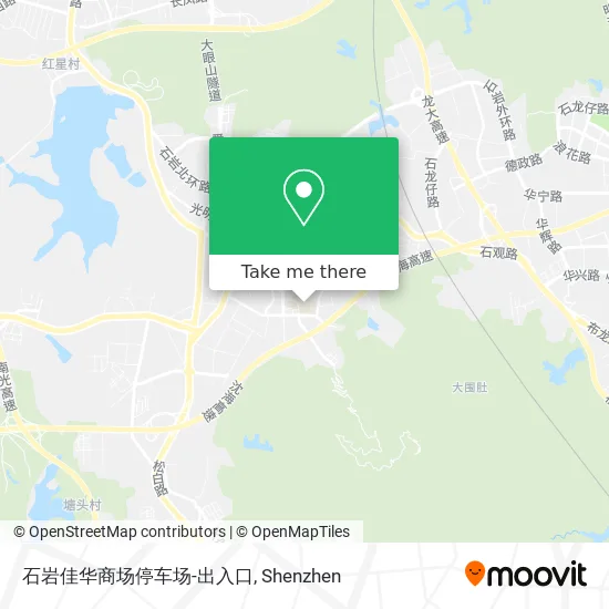 石岩佳华商场停车场-出入口 map