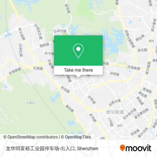 龙华同富裕工业园停车场-出入口 map