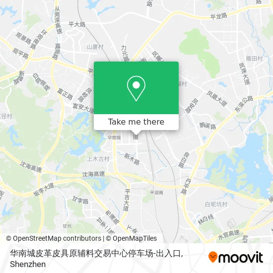 华南城皮革皮具原辅料交易中心停车场-出入口 map