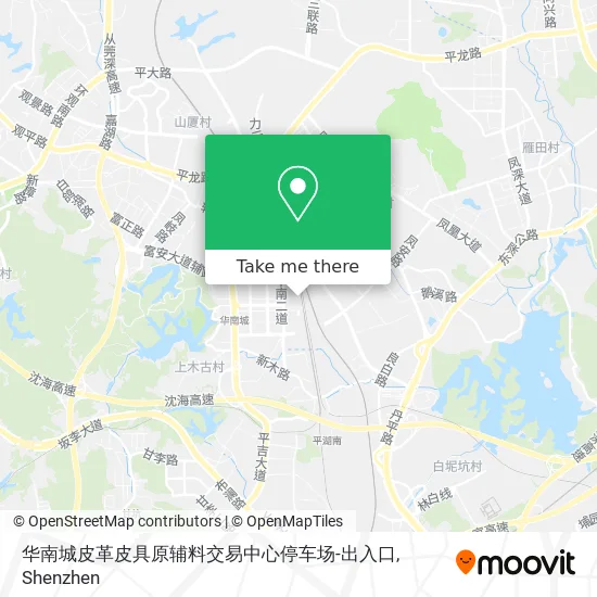 华南城皮革皮具原辅料交易中心停车场-出入口 map