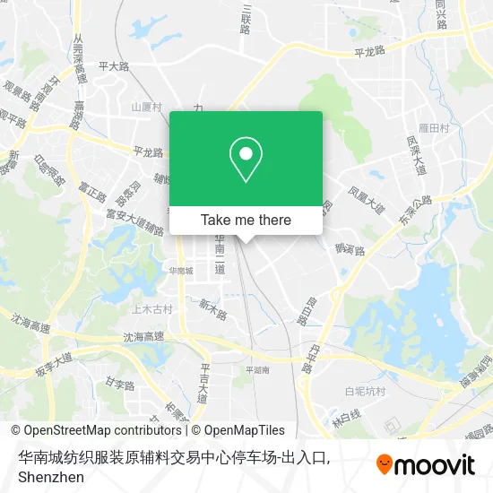 华南城纺织服装原辅料交易中心停车场-出入口 map