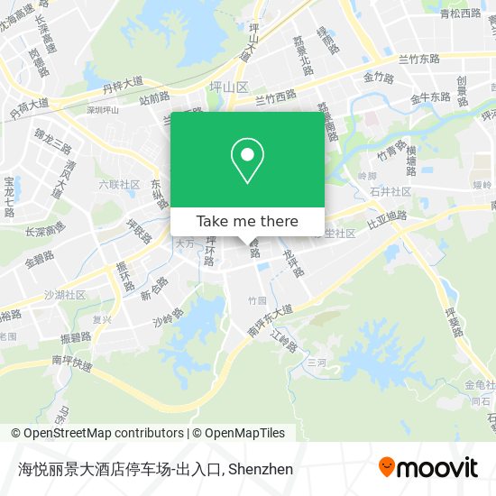 海悦丽景大酒店停车场-出入口 map